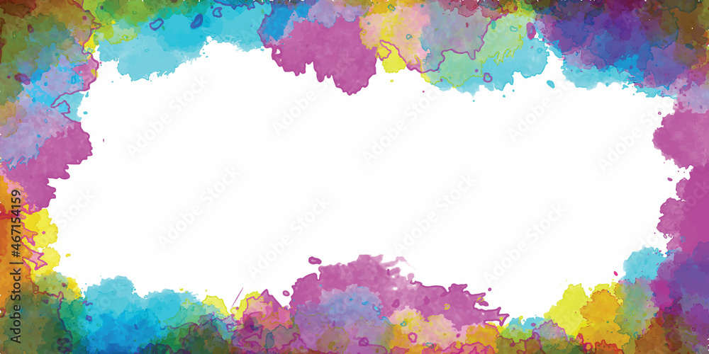Abstract watercolor background. multicolored splash watercolor banner background