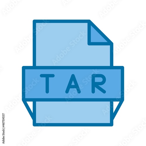 Tar Filled Blue Vector Icon Design
