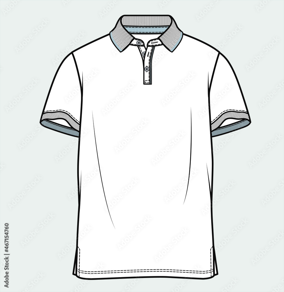 Buy Unisex POLO SHIRT Fashion Design Flat Sketches to Download Technical  CAD Drawing Made in Illustrator Online in India - Etsy