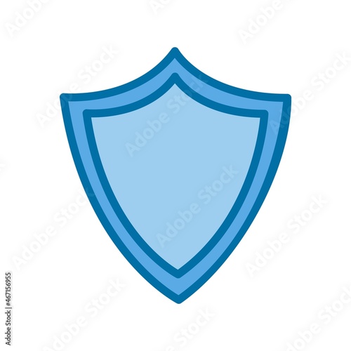 Shield Filled Blue Vector Icon Design