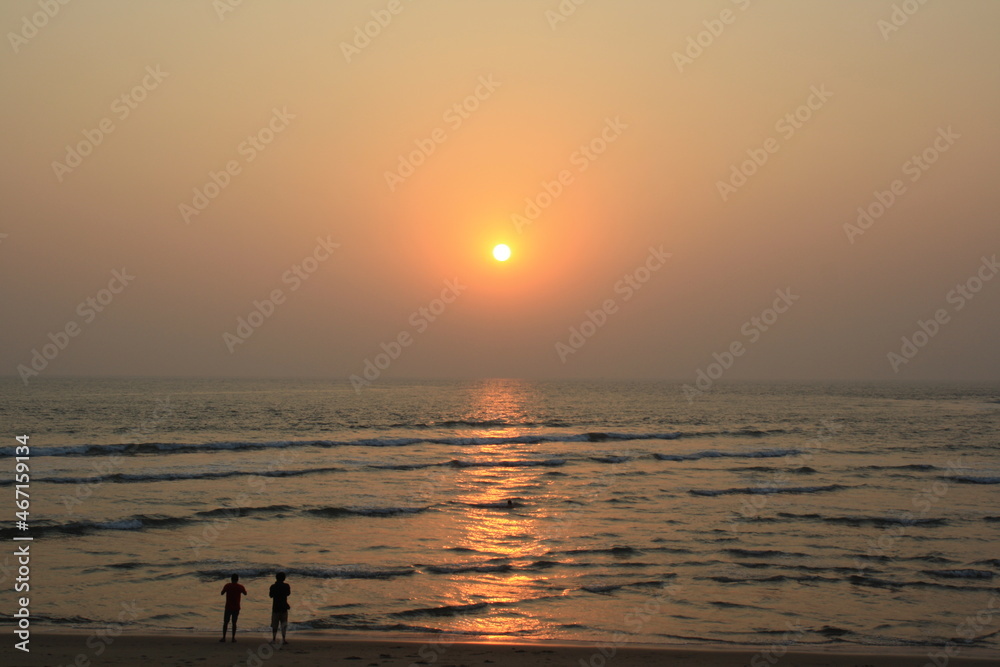 Fototapeta premium beautiful sunset in India