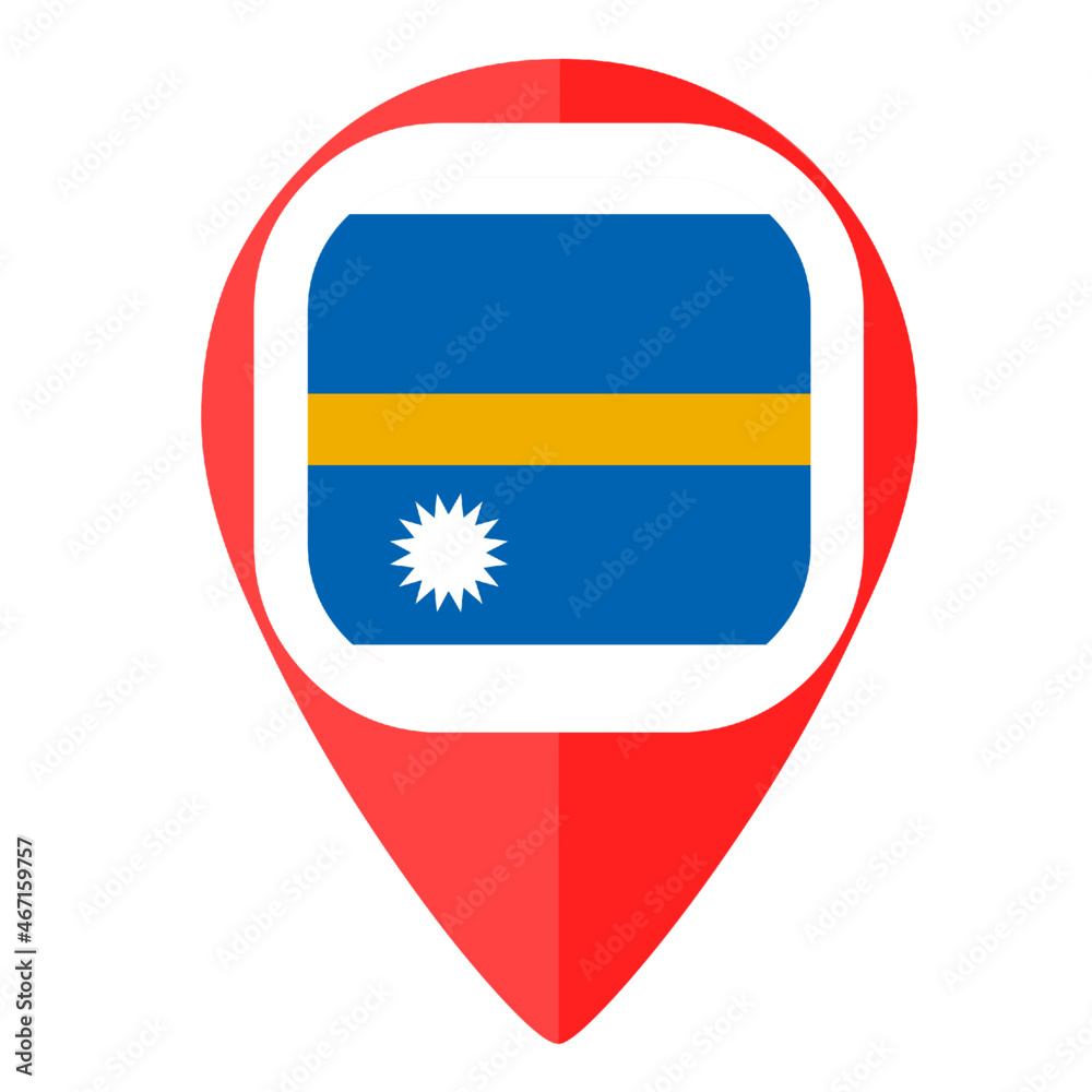 Nauru Island flag pin map marker country Nauru Island flag pin map marker country