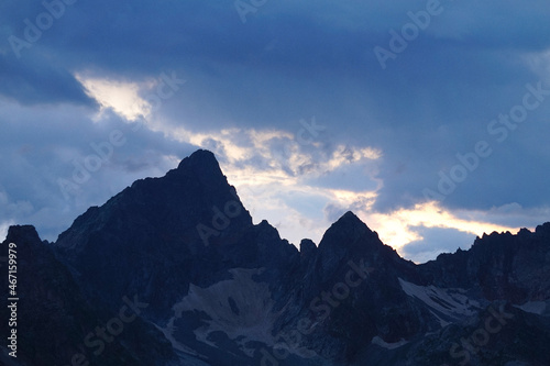 blue sky sunrise in the mountains © Alva