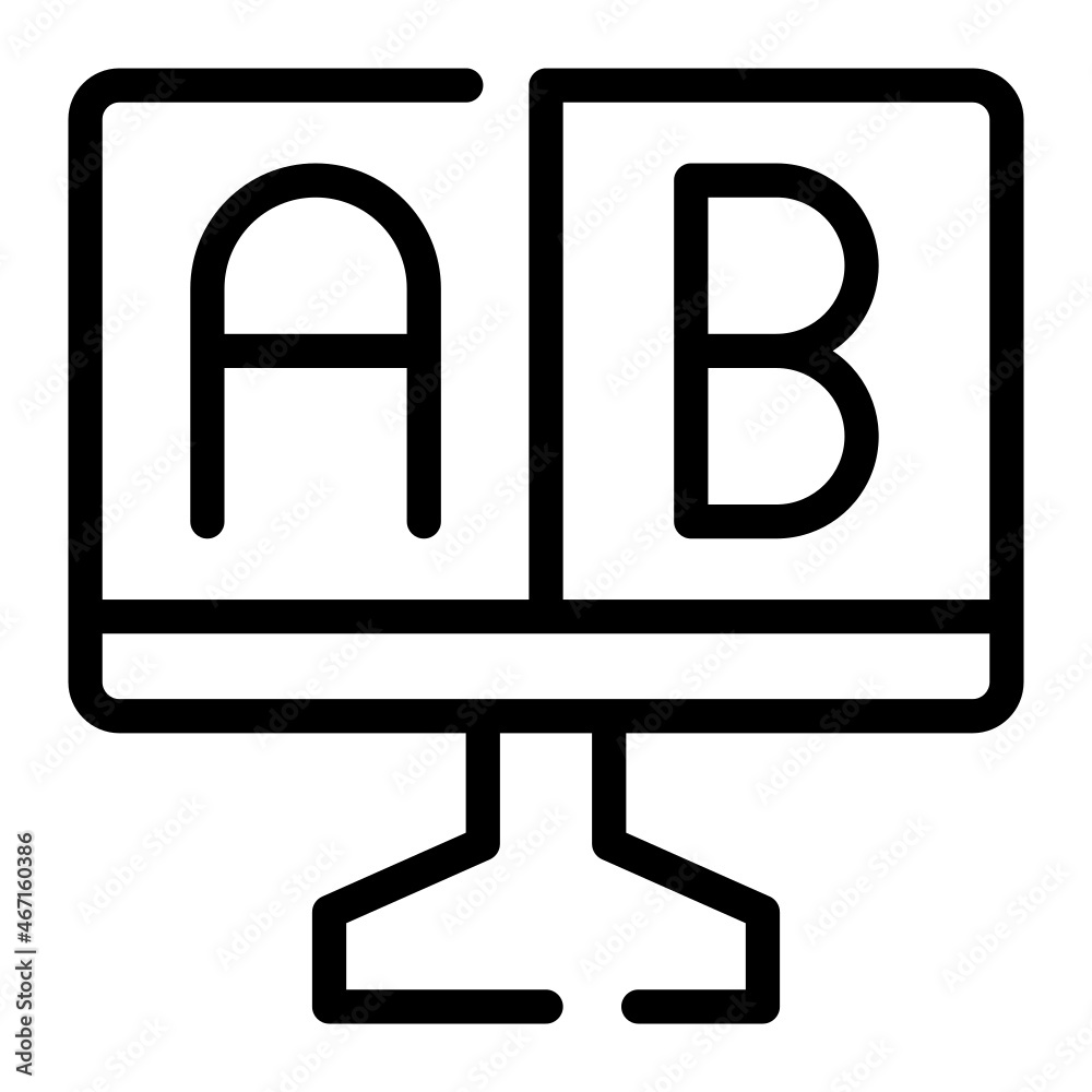 Ab Testing vector icon simple Ab Testing vector icon simple