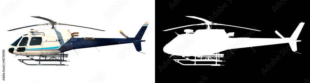 Helicopter 2- Lateral view white background alpha png 3D Rendering Ilustracion 3D Helicopter 2- Lateral view white background alpha png 3D Rendering Ilustracion 3D