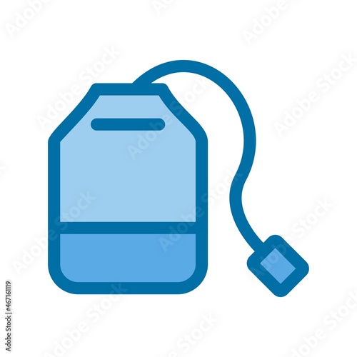 Tea Bag Filled Blue Vector Icon Design