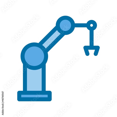 Robotic Filled Blue Vector Icon Design