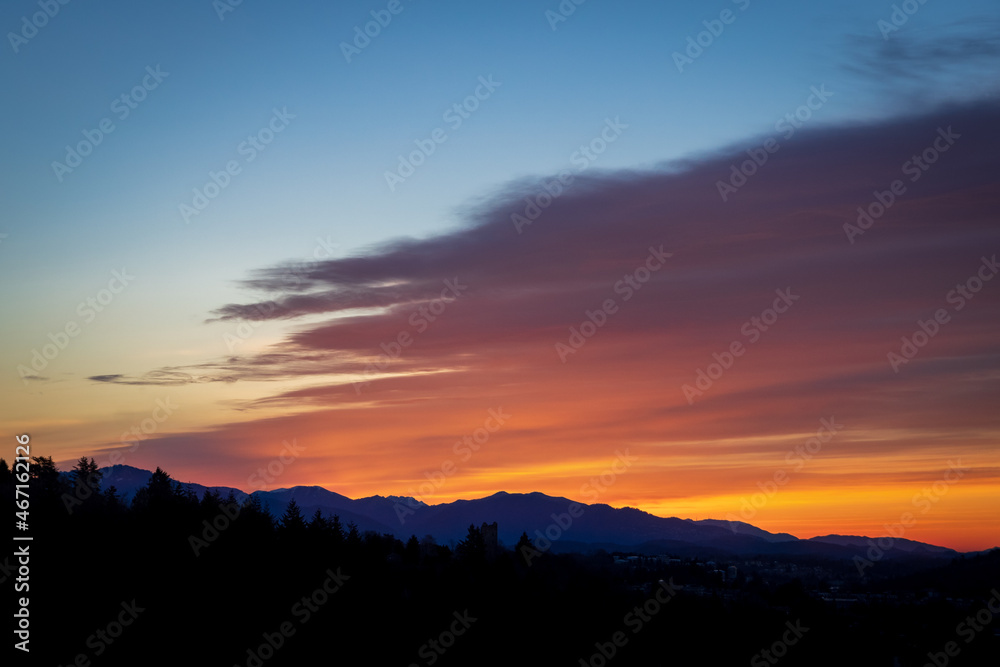 Fototapeta premium Un Tramonto Spettacolare