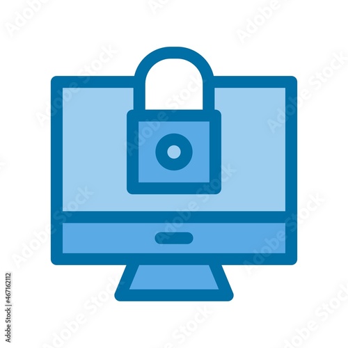 Blocked Filled Blue Vector Icon Design