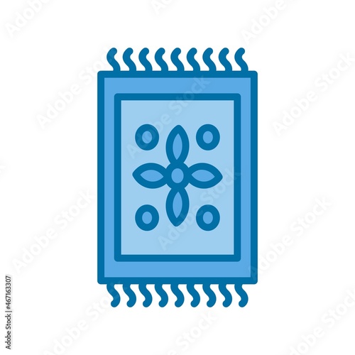 Carpet Filled Blue Vector Icon Design