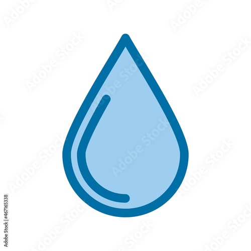Drop Filled Blue Vector Icon Design