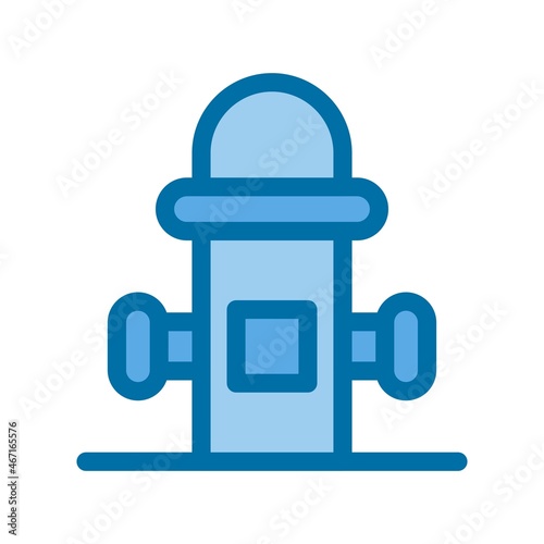 Hydrant Filled Blue Vector Icon Design