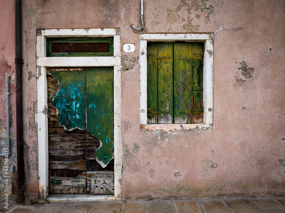 Facade of an old house in Venice Facade of an old house in Venice