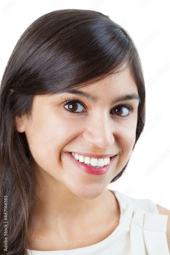 Close-up of a happy young women smiling - isolated Close-up of a happy young women smiling - isolated