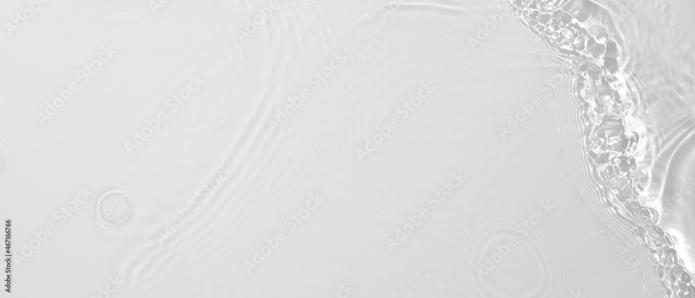 Transparent clear white water surface texture with ripples, splashes and bubbles. Abstract summer banner background Water waves in sunlight with copy space Cosmetic moisturizer micellar toner emulsion Transparent clear white water surface texture with ripples, splashes and bubbles. Abstract summer banner background Water waves in sunlight with copy space Cosmetic moisturizer micellar toner emulsion