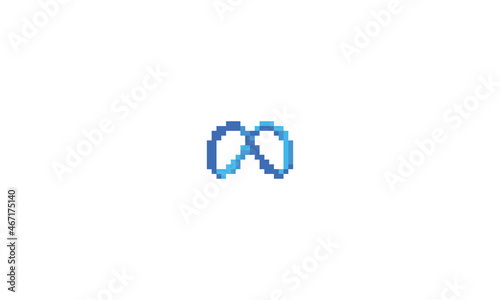 meta logo pixel art 8 bit style