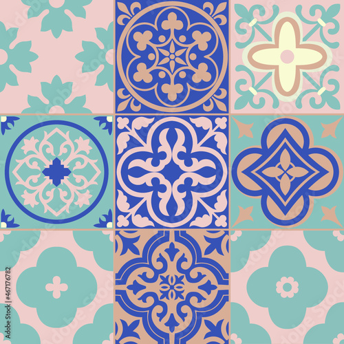 Middeterrian Tiles Vector Pattern