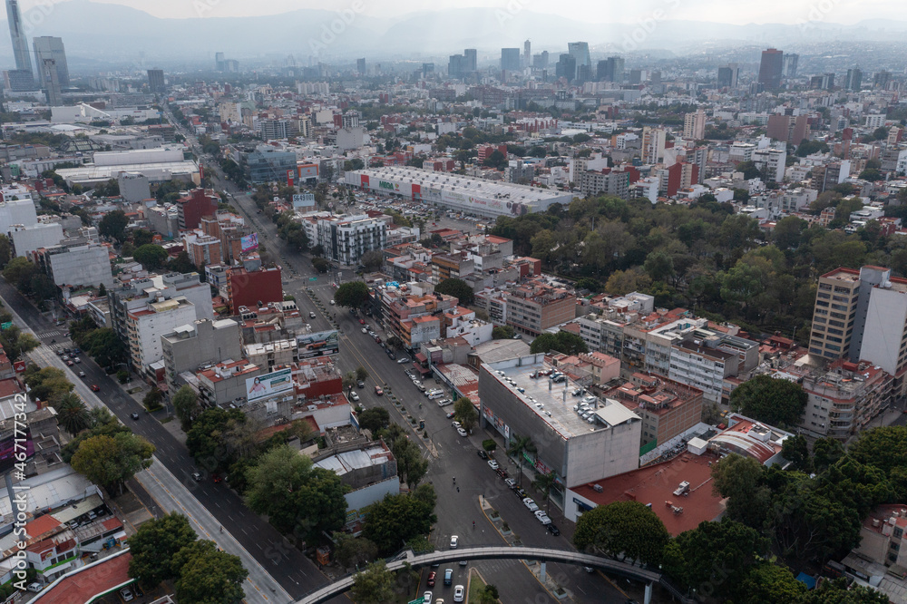 aerial view of Mexico City
