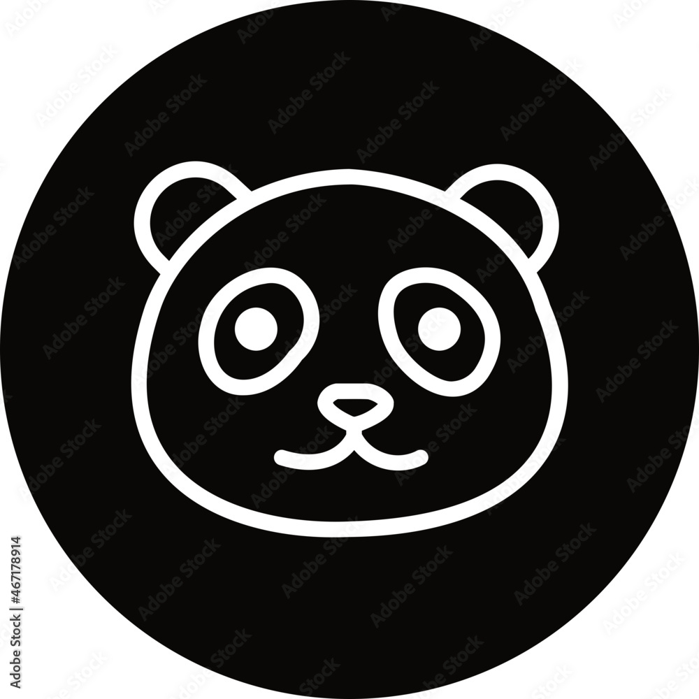 panda glyph icon