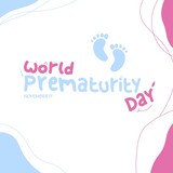 world prematurity day poster,  17 november holiday, vector typography