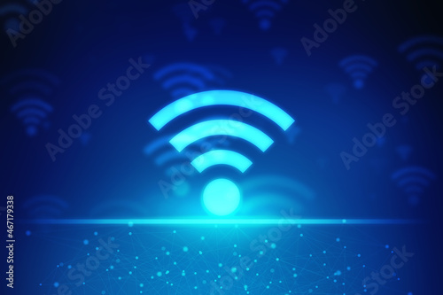2d illustration WiFi symbol sign 