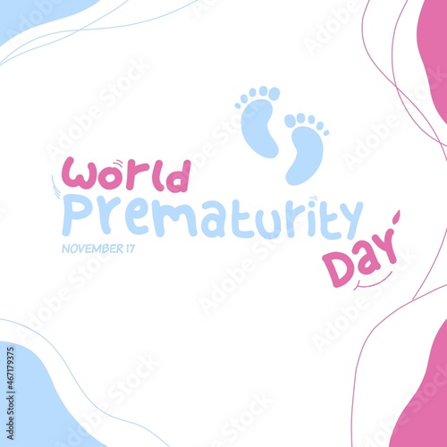 world prematurity day poster,  17 november holiday, vector typography