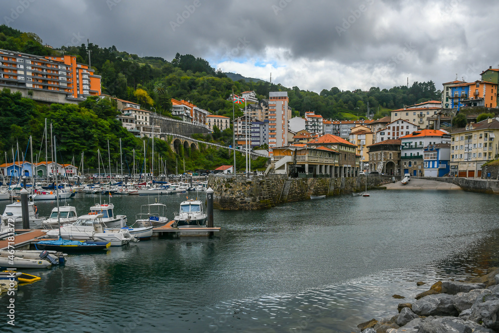 One of the towns to visit in the Basque Country: Motrico, Guipuzcoa, Spain