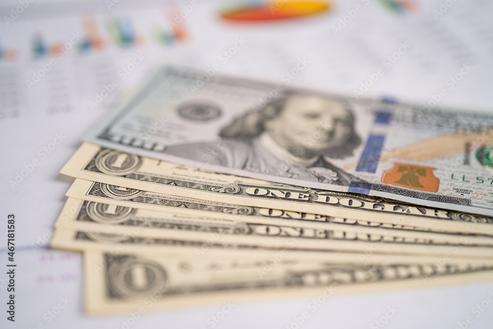US dollar banknote on charts graphs paper. Financial development, Banking Account, Statistics, Investment Analytic research data economy, Stock exchange trading, US dollar banknote on charts graphs paper. Financial development, Banking Account, Statistics, Investment Analytic research data economy, Stock exchange trading,