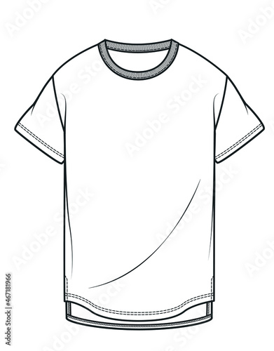 Unisex t shirt - T shirt vector template, Men T-Shirt Mockup Template Vector, 
T Shirt Design, Flat Sketch Template. You can use it as a base in your collection.