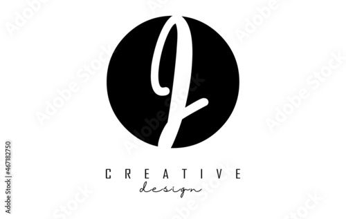 Letters OI Logo with a minimalist design. Letters O and I with geometric and handwritten typography.