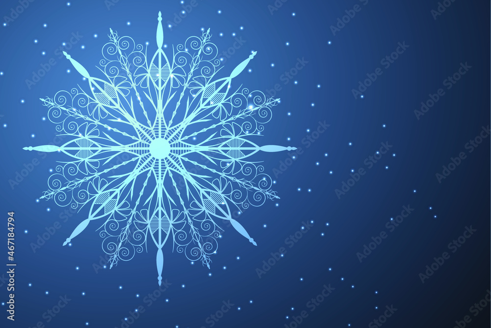 Abstract vector snoflake. Abstract vector snoflake.