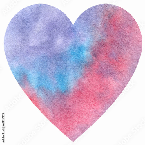 watercolor space heart