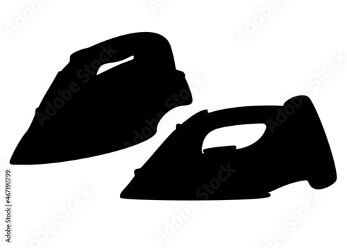 Irons for ironing linen. Vector image.