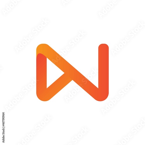 Letters DW logo with a simple and elegant design. the concept of using minimal and clean. suitable for industry internet and media 
