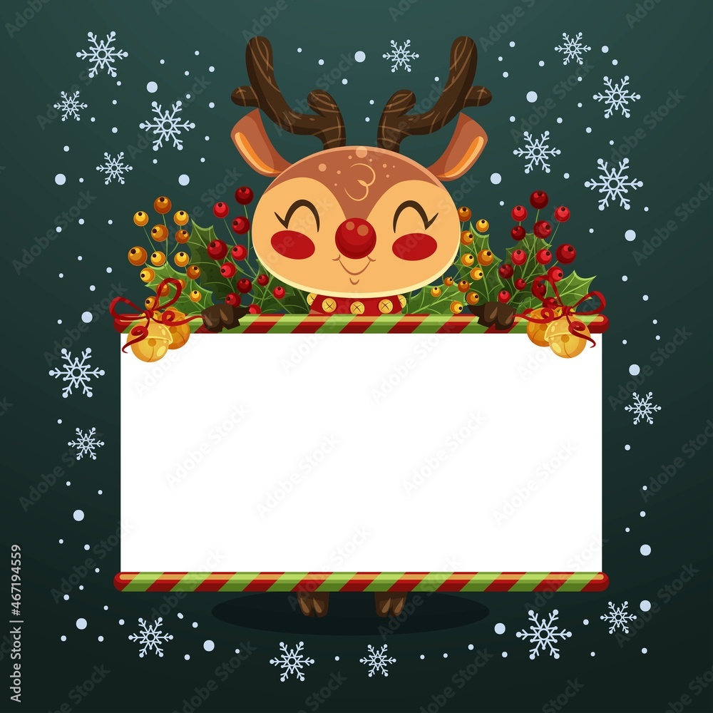 christmas character holding blank banner vector design illustration christmas character holding blank banner vector design illustration