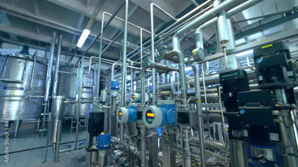 Dairy Food Production Plant. Modern plant for the production of dairy products