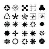 set of star icons collection in various styles. star illustrations that are suitable for elements such as snowflakes, sparkling items, decoration, etc.
