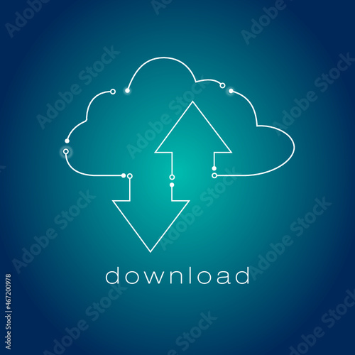 cloud computing, connection, download