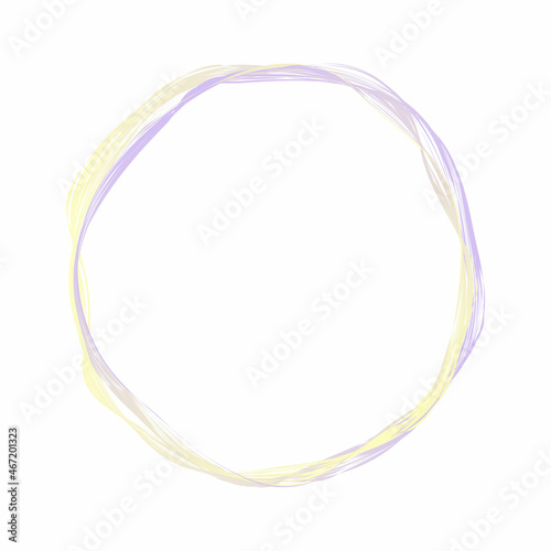 Vector abstract circles lines wavy in a round gradient frame isolated on transparent background with empty space for text.
