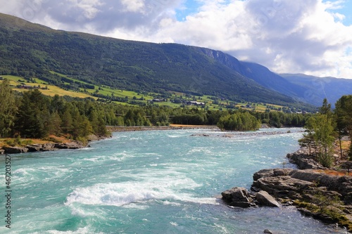 Bilde på lerret Gudbrandsdalen, Norway - river Otta