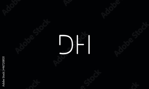 DH, HD Abstract Letters Logo Monogram