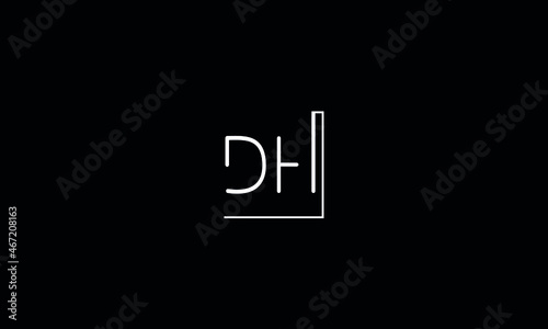 DH, HD Abstract Letters Logo Monogram