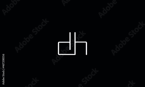 DH, HD Abstract Letters Logo Monogram