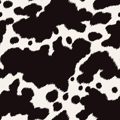 Gardinen Tiermuster Seamless cow skin pattern. Vector cattle texture.  © Ms.Moloko