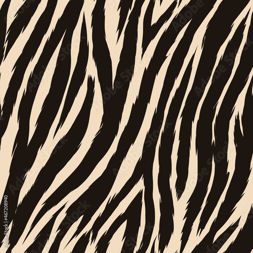 Seamless zebra skin pattern. Vector exotic african animal texture.