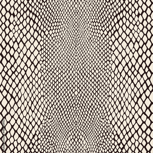 Seamless snake skin pattern. Vector exotic african animal texture.
