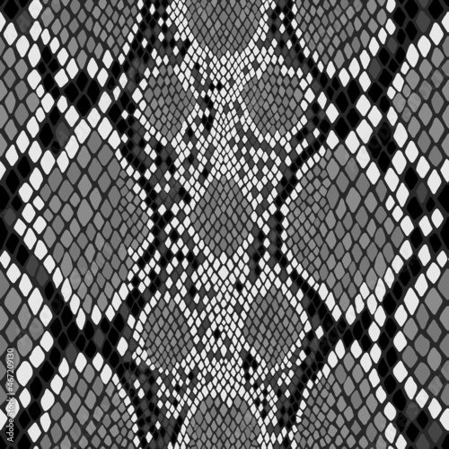 Seamless snake skin pattern. Vector exotic african animal texture.