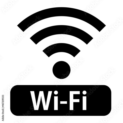 Simple Wi-fi icon. Wi-fi signal symbol. Internet Connection. Remote internet access collection. Color:Black. vector.