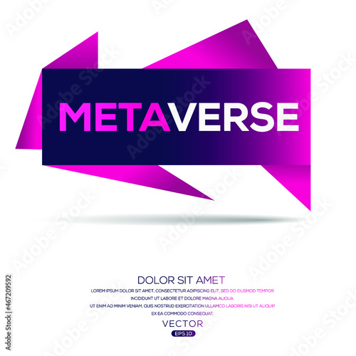 Metaverse, virtual reality world, Vector illustration.