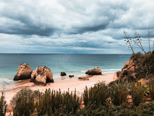 Archibald beach park in portimão, faro, portugal photo